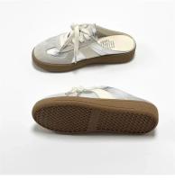 Zapatos de mulas para mujer, mocasines sin cordones con punta redonda, zapatillas para caminar, zuecos perezosos, plataforma de verano, zapatillas Creeper Baotou - details 6