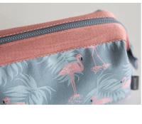 Bolsa de maquillaje con flamencos para mujer, neceser de viaje para artículos de aseo personal, portátil, organizador de gran ca - details 10