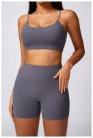 Ropa cómoda de yoga para mujeres, corbatas cortas sin mangas, material de nailon de estilo sólido - details 16