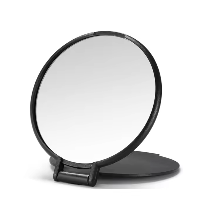 Espejo compacto a granel, espejo de maquillaje redondo para monedero, Juego de 4 (negro) - 1