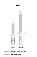Upgraded Double Sided Nail Files Stainless Steel Manicure Pedicure Grooming For Professional Finger Toe Nail Care Tools - details 16