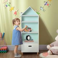 Madera para Niños para Libros Juguetes DVD con 4 Estantes 1 Cajón Tablero de 2 Colores Diseño - details 2