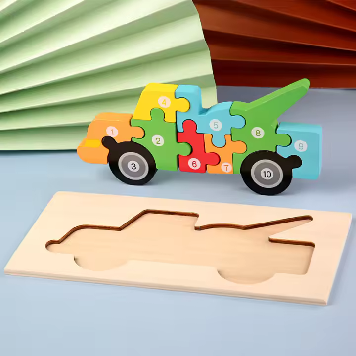 Rompecabezas Montessori de madera para niños pequeños, juguetes Montessori para niños pequeños de 2, 3, 4 y 5 años, rompecabezas 3D superior, juguete educativo de dinosaurio - 1