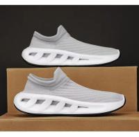 Zapatillas de deporte de moda de los hombres de malla transpirable Flyweave suela suave estiramiento al aire libre zapatos casuales zapatos para correr - details 22