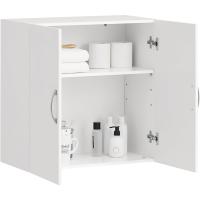 Armario Auxiliar Multiusos de Pared Mueble Baño Colgar Armario Suspendido con 2 Puertas Blanco 60 x 30 x 60 cm - details 0