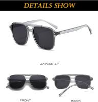 Gafas de sol estilo aviador retro para mujeres y hombres, clásicas de los años 70, montura cuadrada, lentes de sol vintage - details 16