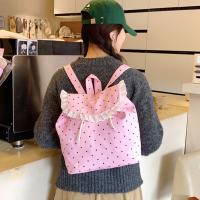Nueva mochila Kawaii con volantes, bonita mochila con cordón para exteriores, mochila de viaje informal dulce para niñas - details 8