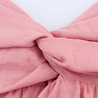 PB&ZA2025 vestido suelto sin espalda con escote en V y tirantes de dopamina de temperamento dulce falda larga nueva ropa de verano para mujer - details 6