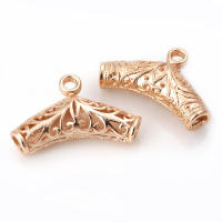 Colgantes de tubo curvado de nube de latón, Color oro de 18K de alta calidad, conector de pulsera, suministros para fabricación de joyas, accesorios Diy - details 27