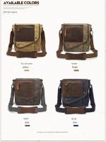 Bolso cruzado de viaje antirrobo para hombre y mujer, bandolera de cuero de estilo Vintage, de lona encerada, impermeable - details 3