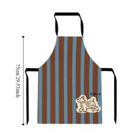 Delantal de cocina antisalpicaduras, diseño de dibujos animados, delantal de cocina resistente a la suciedad, delantal ajustable de tela para el hogar, delantal para hornear, tareas domésticas - details 0