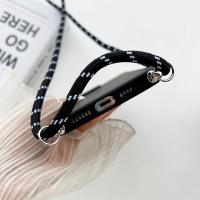 Fundas cruzadas simples, funda con cordón de silicona líquida para teléfono para iPhone 15, 11, 12, 13, 14 Pro Max, cuerda, collar, correa, funda suave - details 6
