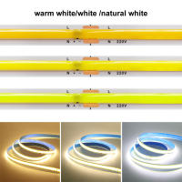 Tira de luces LED COB de 220V y 240V para interior, cinta Flexible no impermeable, superbrillante, RA90, 240LED/m, 5M, 10M/rollo, sin energía - details 2
