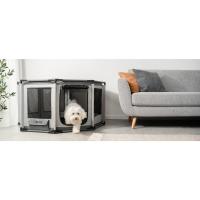 Corral para perros Lionto en tela Oxford, malla transpirable, con bolsillo lateral con cremallera, estructura de tubo de PVC, jaula octogonal para perros - details 11