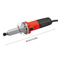 Amoladora recta eléctrica 750W Rectificadora para amoladora Regulador de velocidad 0-27000 r/min Herramienta de pulido Ø6 mm - details 3