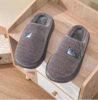Nuevas zapatillas de algodón para hombre, cálidas en otoño e invierno, hogar antideslizante de fondo grueso, hospitalidad interior silenciosa, fregona de algodón para el hogar - details 5