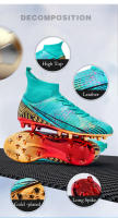 Botas de fútbol profesionales AG para hombres, zapatos de fútbol para niños, tacos altos para el tobillo, zapatillas de fútbol de hierba, zapatos de entrenamiento de Futsal, gran oferta - details 6