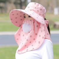 Gorra de Sol de Verano con Borla Grande Protección UV Gorra de Malla Facial Extraíble - details 0