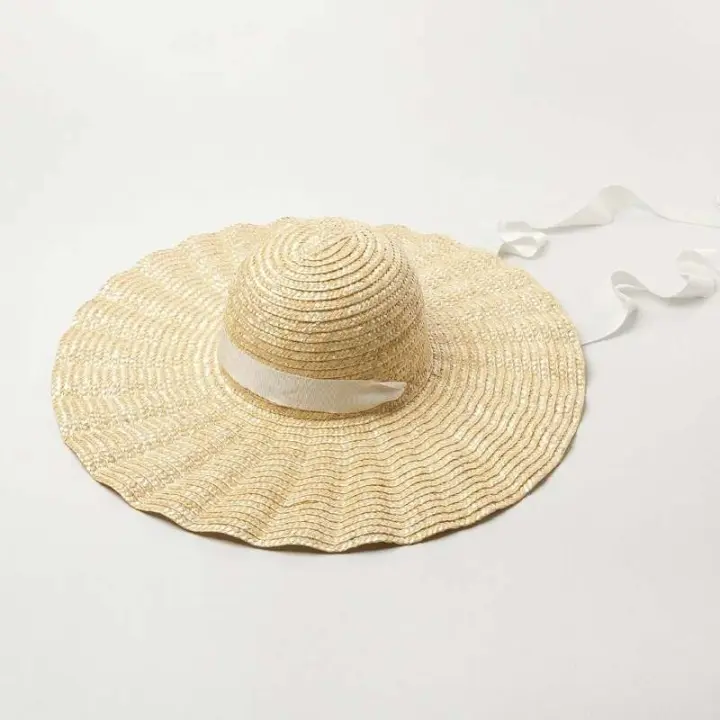 Sombrero de Playa de Paja con Visera de Verano Gorra de Moda para Mujeres 100% Grande - 1
