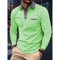 2025 nuevo otoño, POLO de manga larga camisa a cuadros polo deportivo para hombre. - details 5