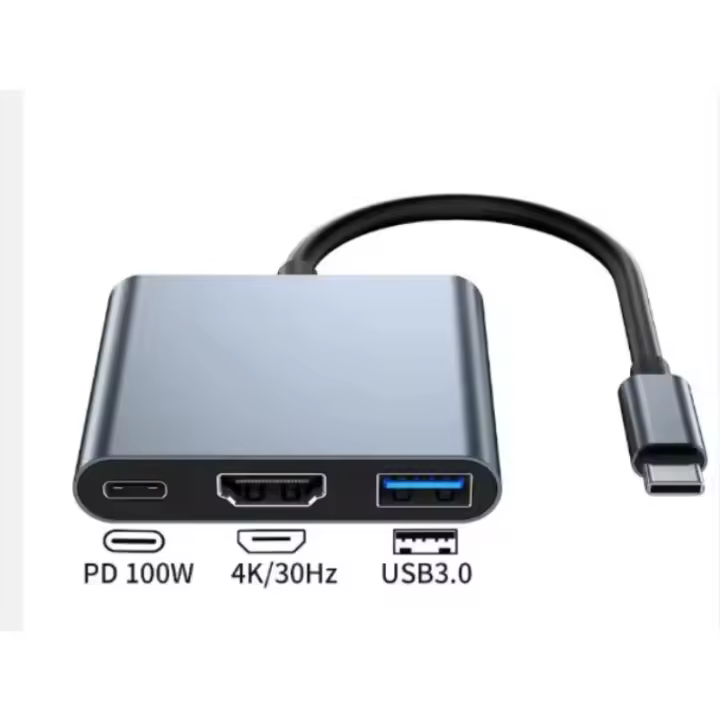 Hub USB 3.0 con HDMI Compatible Versátil 3-en-1 para Macbook Air Extensor de Alcance Electrónico - 1