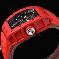 Reloj de Pulsera de Cuarzo de Lujo Automático Estilo Hueco Impermeable Deportivo Correa de Cuero - details 9