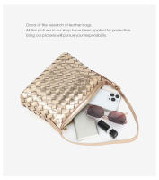 Bolso de verano de cuero suave Moda axila tejida versátil de un solo hombro crossbody bolso de bola de masa - details 7