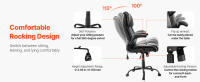 Silla ejecutiva SucceBuy, respaldo alto con funciones avanzadas, negra, para máxima comodidad y apoyo en la oficina, estudio y juegos - details 4