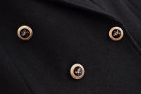 TRAFZA, abrigos informales para mujer, liso, cuello vuelto, manga larga, bolsillos, doble botonadura, nueva moda de primavera, chaqueta holgada - details 15