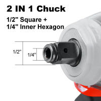 Llave de trinquete eléctrica sin escobillas 520N.M 1/2" herramienta eléctrica recargable para batería Makita 18V - details 4