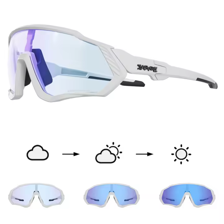 Gafas de Sol KAPVOE para Ciclismo Lentes Ajustables de Luz Protección UV400 Marco de Plástico - 1