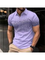Polo de verano 2025 para hombre, manga corta, top de moda popular, estampado, corte ajustado. - details 25