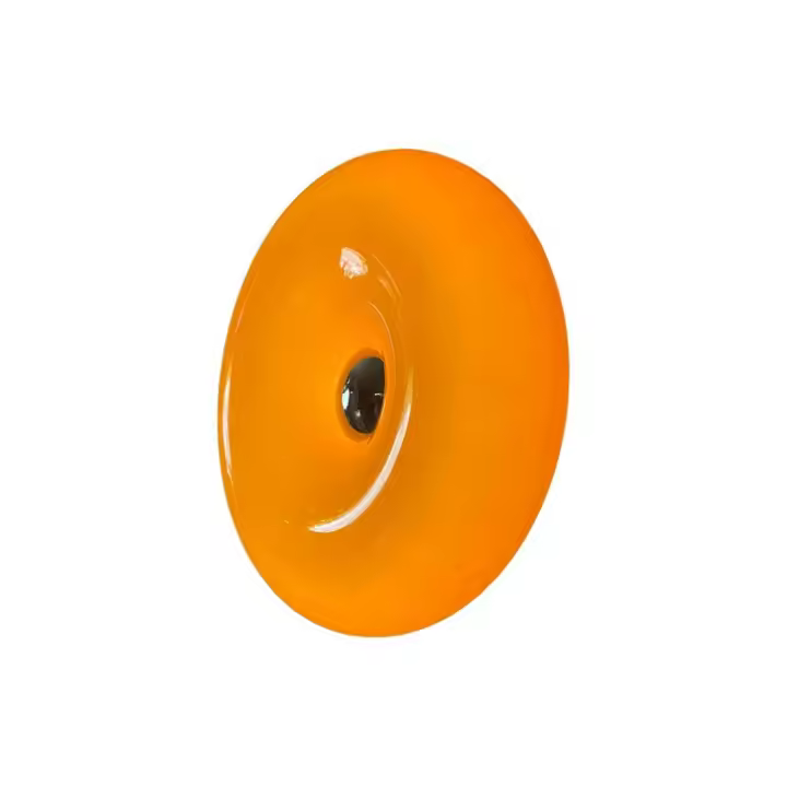 Lámpara creativa de Donut para decoración del hogar, candelabro de pared moderno, color naranja, para dormitorio y sala de estar - 1
