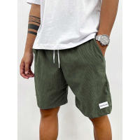 Shorts De Lino Para Hombre Verano Casual Playa Baloncesto Pantalones Cortos De Color Sólido Etiqueta Deportiva Talla Media - details 2