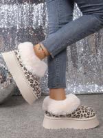 Botas de nieve con estampado de leopardo, engrosadas y de terciopelo para mantener el calor y usar a la moda antideslizante. - details 28