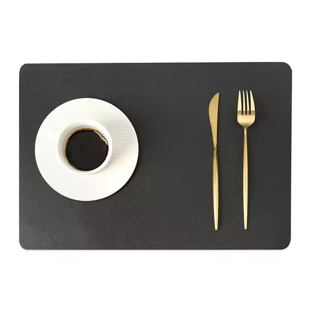 Mantel Individual nórdico de cuero para mesa, 4 Uds., resistente al calor, 43x30cm(1Pc) - 1