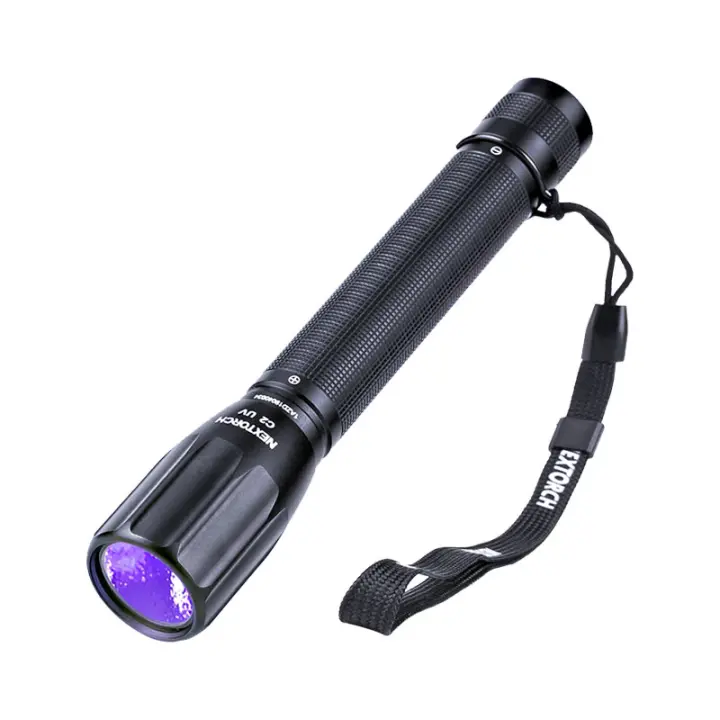 Linterna Ultravioleta Nextorch C2UV con 4pcs AA Bombas Impermeable 405nm Longitud de Onda 500mW Salida de Luz para Uso Doméstico Material de Aleación de Aluminio Fuente de Luz LED UV 405nm - 1