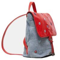 Bandolera Desigual, nueva moda mochila gran capacidad, señoras, mochila escolar ligera de viaje, bordado, cremallera - details 1