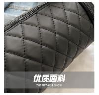 Bolso pequeño para mujer, nuevo cilindro acolchado, hombro Simple, personalidad, correa ancha, bolso tipo cubo - details 5