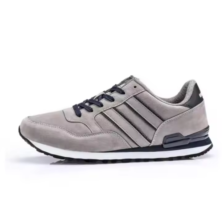 Zapatillas de cuero casual para hombre, zapatillas deportivas antideslizantes - 1