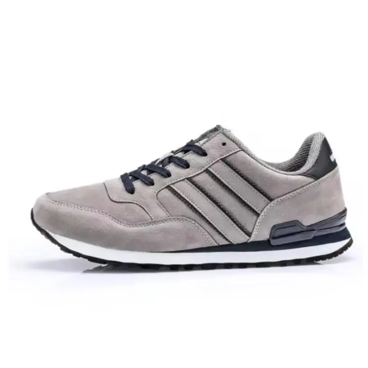 Zapatillas de cuero casual para hombre, zapatillas deportivas antideslizantes - 1