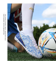 Populares zapatillas de fútbol transpirables de caña alta para niños y niñas - details 14