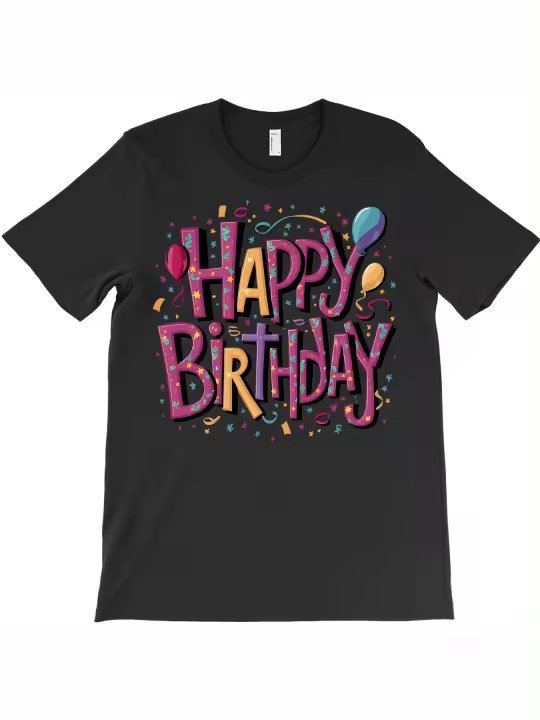 Camiseta gráfica colorida de celebración de cumpleañosRegalo para papá Manga corta con cuello redondo suave y cómoda - 440 g - 1