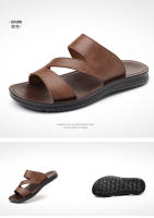 Zapatillas para hombre, novedad de verano 2025, zapatos de playa casuales de suela suave para hombre, sandalias de moda para exteriores - details 1