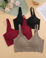 1/2 Unidades. Sujetadores sin costuras de talla grande para mujer, ropa de dormir suave sin aros de copa completa, sujetador de color sólido para mujer, lencería sexy push-up - details 3