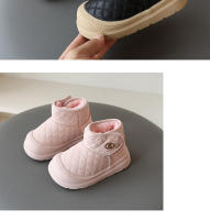 Botas de nieve para niños otoño e invierno botas de algodón botas impermeables antideslizantes zapatos de algodón de terciopelo Velcro masculino y femenino bebé botas de cuero - details 9