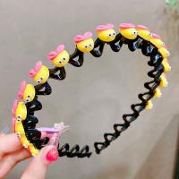 Horquilla coreana con flequillo doble, diadema con flores coloridas de princesa, aro de pelo ondulado para niños, diadema trenzada Kawaii con dientes para fiesta - details 10