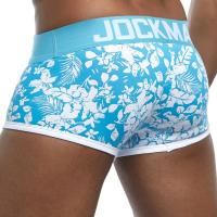 Marca JOCKMAIL, bragas masculinas, Boxers transpirables, ropa interior de algodón para hombres, bolsa convexa en U, calzoncillos sexis con estampado de hojas, pantalones cortos para el hogar - details 8