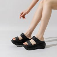 Nimbus Hole zapatos de hombre y mujer de verano negro, suela gruesa para exteriores, pisando mierda, bolsa de cabeza, zapatillas 2025, nuevas sandalias de aumento de altura - details 3