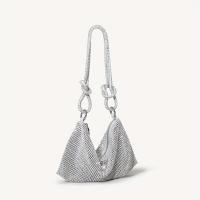 Bolso de hombro de diseñador de lujo hecho a mano con diamantes de imitación brillantes, bolso de mano de noche, monederos de cristal y bolso Hobo - details 1
